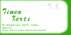 timea kerti business card